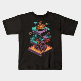 Isometric Space Level Kids T-Shirt